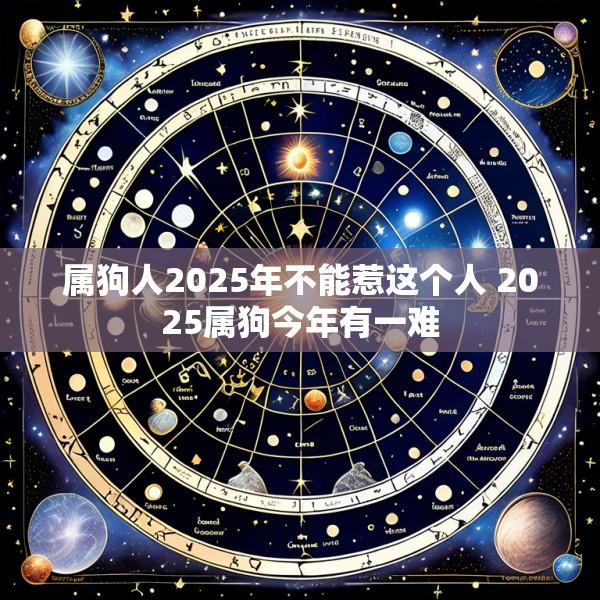 属狗人2025年不能惹这个人 2025属狗今年有一难