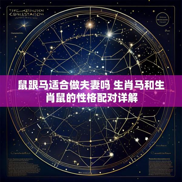 鼠跟马适合做夫妻吗 生肖马和生肖鼠的性格配对详解