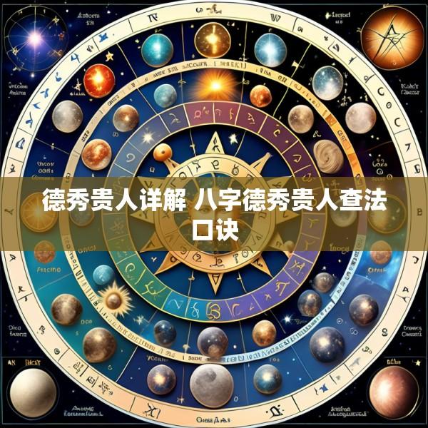 德秀贵人详解 八字德秀贵人查法口诀