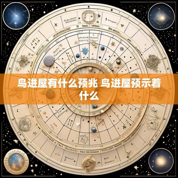 鸟进屋有什么预兆 鸟进屋预示着什么