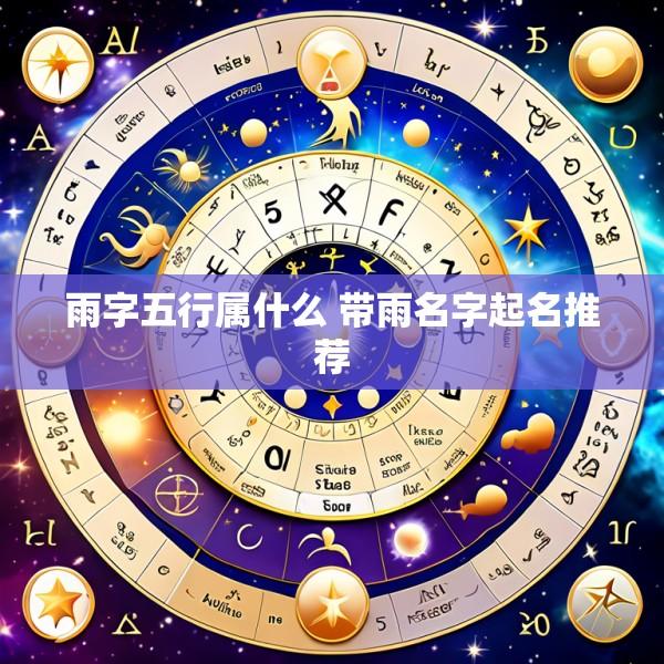 雨字五行属什么 带雨名字起名推荐