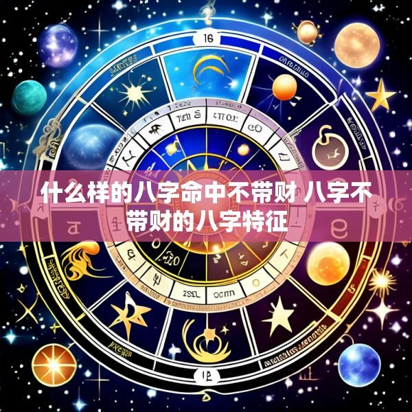 什么样的八字命中不带财 八字不带财的八字特征