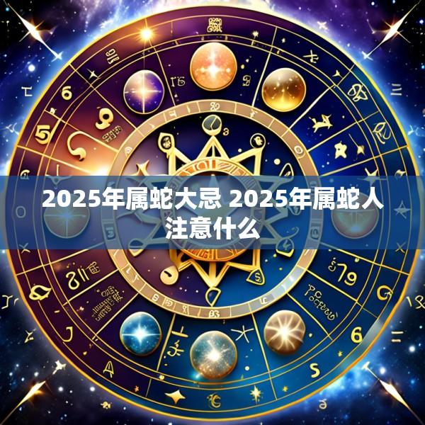 2025年属蛇大忌 2025年属蛇人注意什么