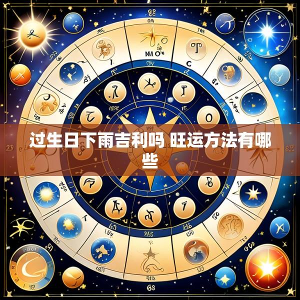 过生日下雨吉利吗 旺运方法有哪些