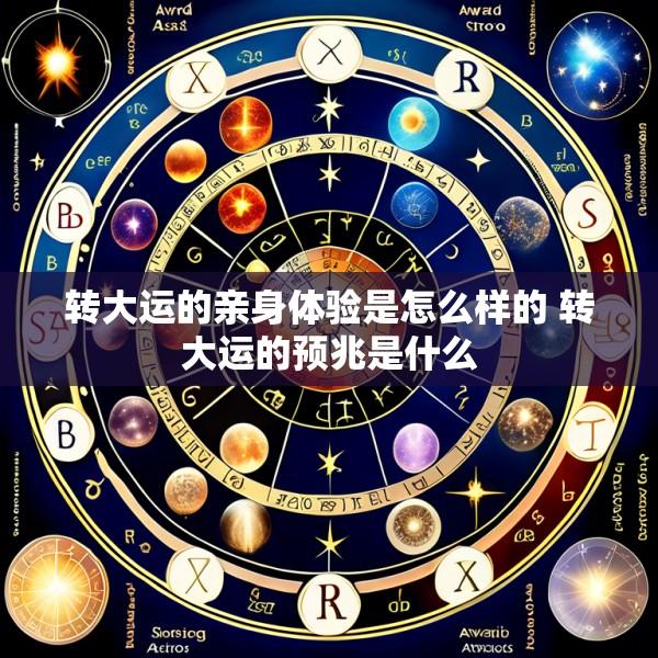 转大运的亲身体验是怎么样的 转大运的预兆是什么