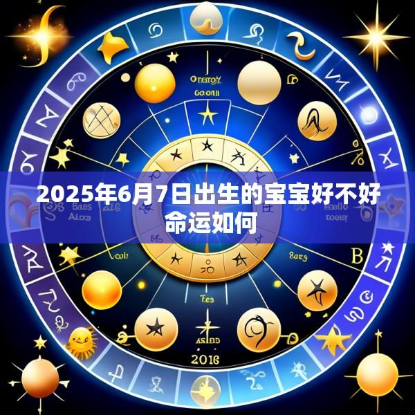2025年6月7日出生的宝宝好不好 命运如何