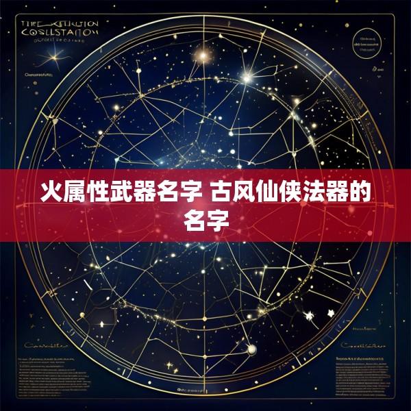 火属性武器名字 古风仙侠法器的名字