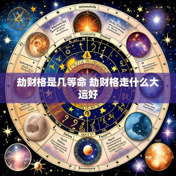 劫财格是几等命 劫财格走什么大运好