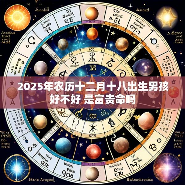 2025年农历十二月十八出生男孩好不好 是富贵命吗