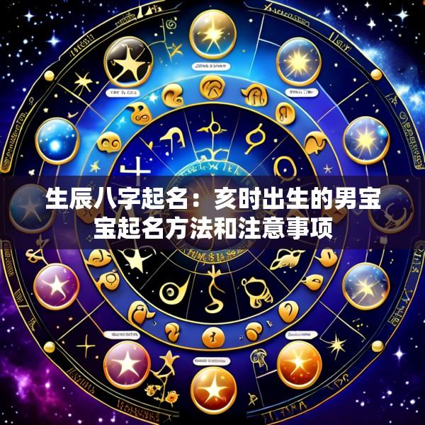 生辰八字起名：亥时出生的男宝宝起名方法和注意事项