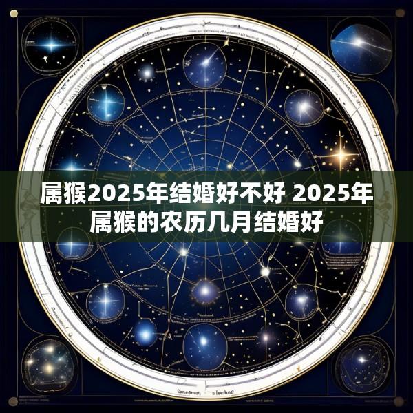 属猴2025年结婚好不好 2025年属猴的农历几月结婚好