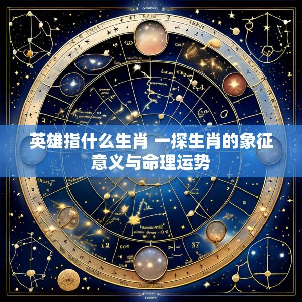 英雄指什么生肖 一探生肖的象征意义与命理运势