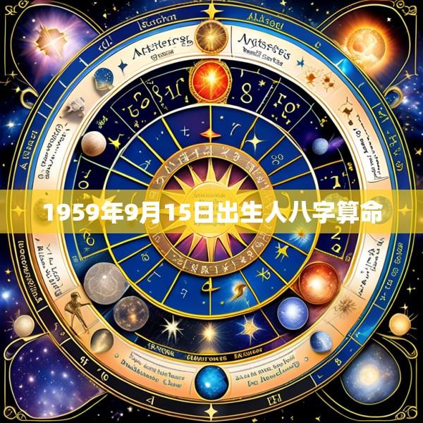 1959年9月15日出生人八字算命
