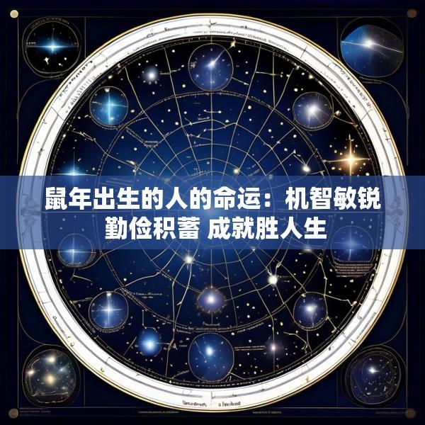 鼠年出生的人的命运：机智敏锐 勤俭积蓄 成就胜人生