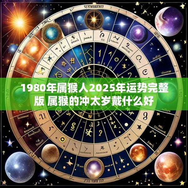 1980年属猴人2025年运势完整版 属猴的冲太岁戴什么好