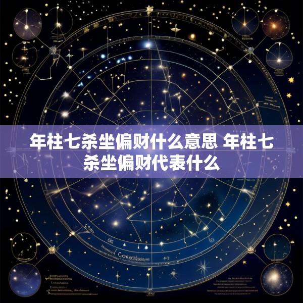 年柱七杀坐偏财什么意思 年柱七杀坐偏财代表什么