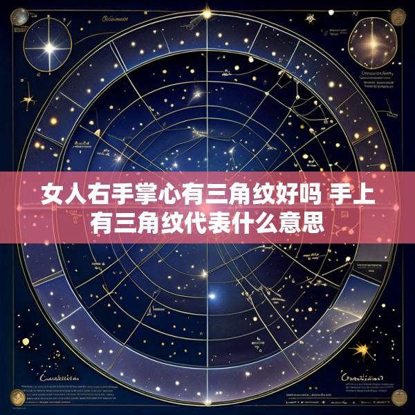 女人右手掌心有三角纹好吗 手上有三角纹代表什么意思