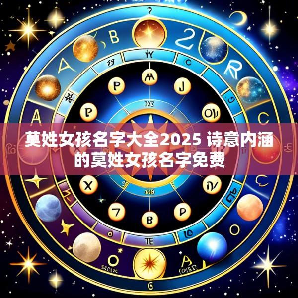 莫姓女孩名字大全2025 诗意内涵的莫姓女孩名字免费