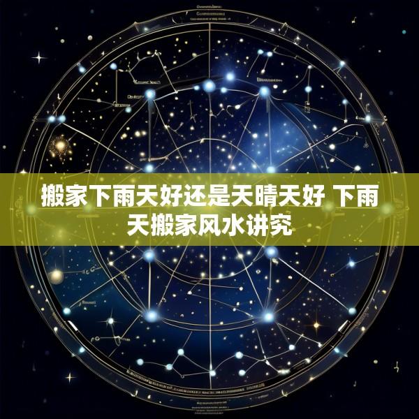 搬家下雨天好还是天晴天好 下雨天搬家风水讲究