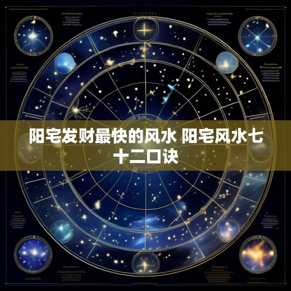 阳宅发财最快的风水 阳宅风水七十二口诀