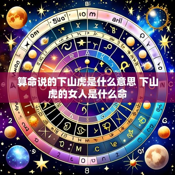 算命说的下山虎是什么意思 下山虎的女人是什么命