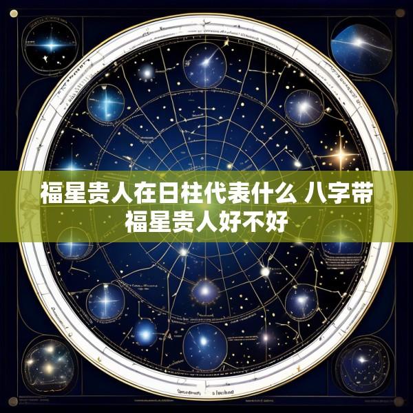 福星贵人在日柱代表什么 八字带福星贵人好不好