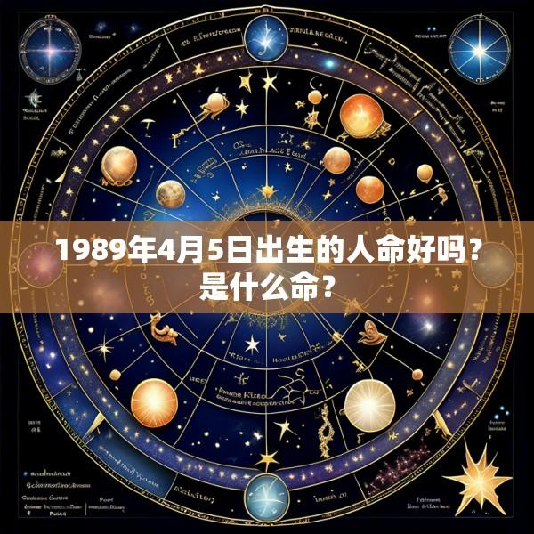 1989年4月5日出生的人命好吗？是什么命？