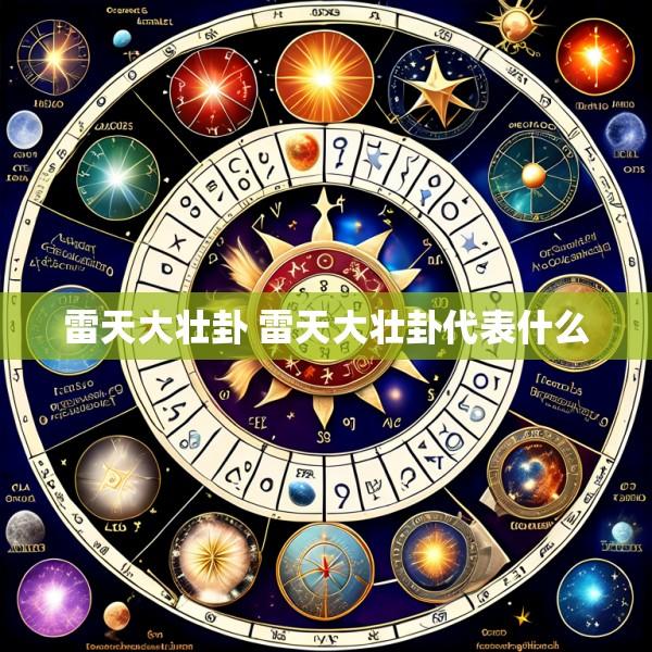 雷天大壮卦 雷天大壮卦代表什么