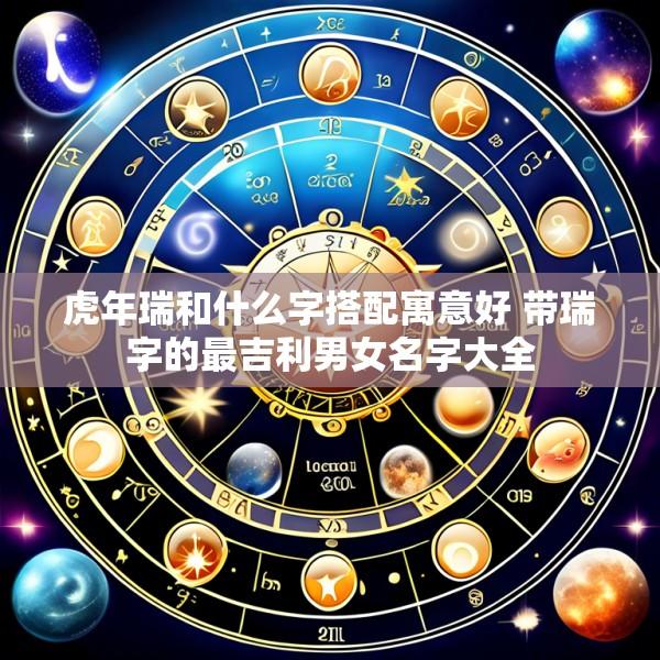 虎年瑞和什么字搭配寓意好 带瑞字的最吉利男女名字大全