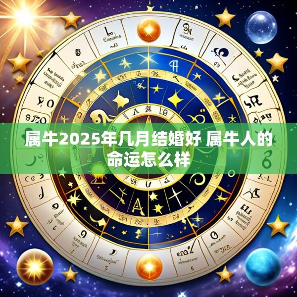 属牛2025年几月结婚好 属牛人的命运怎么样