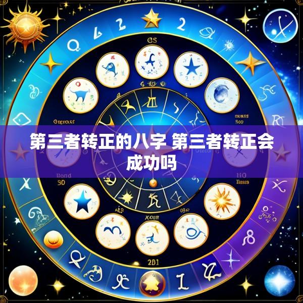 第三者转正的八字 第三者转正会成功吗