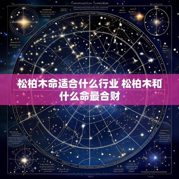 松柏木命适合什么行业 松柏木和什么命最合财