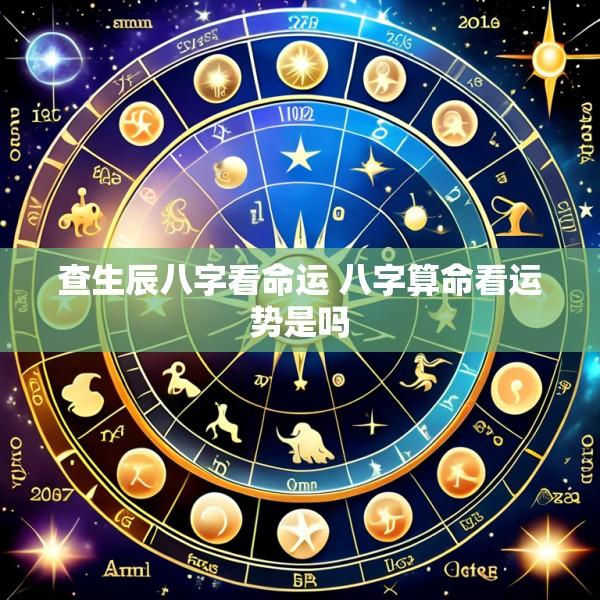 查生辰八字看命运 八字算命看运势是吗