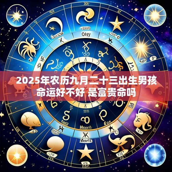 2025年农历九月二十三出生男孩命运好不好 是富贵命吗