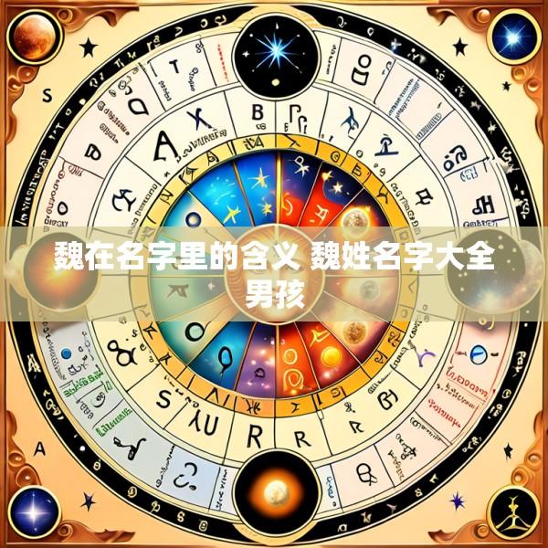 魏在名字里的含义 魏姓名字大全男孩