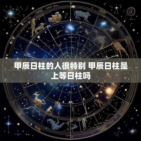 甲辰日柱的人很特别 甲辰日柱是上等日柱吗