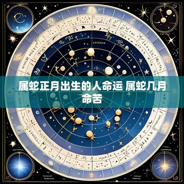 属蛇正月出生的人命运 属蛇几月命苦