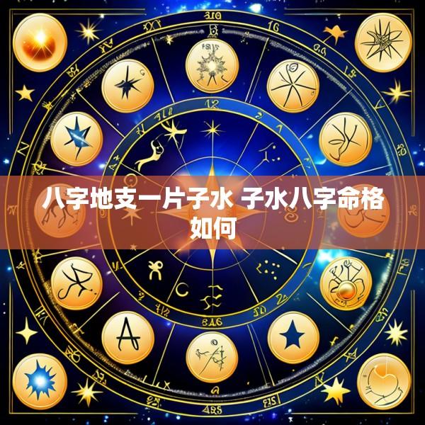 八字地支一片子水 子水八字命格如何