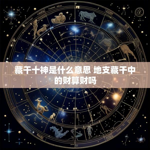 藏干十神是什么意思 地支藏干中的财算财吗