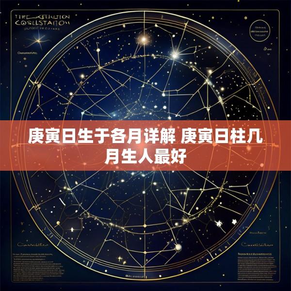 庚寅日生于各月详解 庚寅日柱几月生人最好