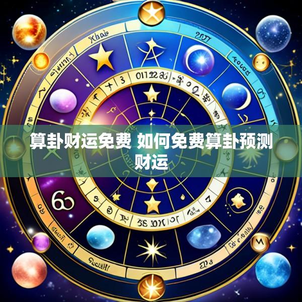 算卦财运免费 如何免费算卦预测财运