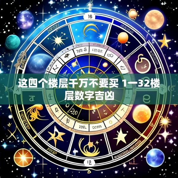 这四个楼层千万不要买 1一32楼层数字吉凶