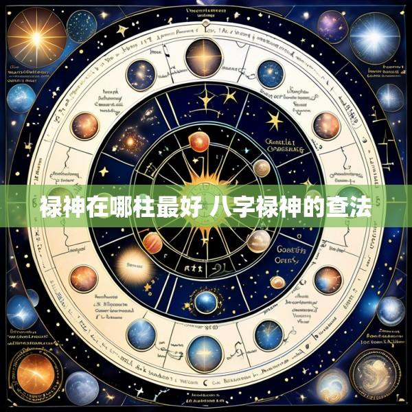 禄神在哪柱最好 八字禄神的查法