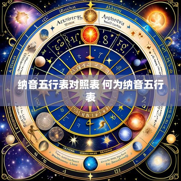 纳音五行表对照表 何为纳音五行表