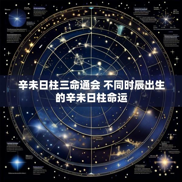 辛未日柱三命通会 不同时辰出生的辛未日柱命运