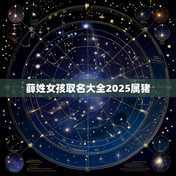 薛姓女孩取名大全2025属猪