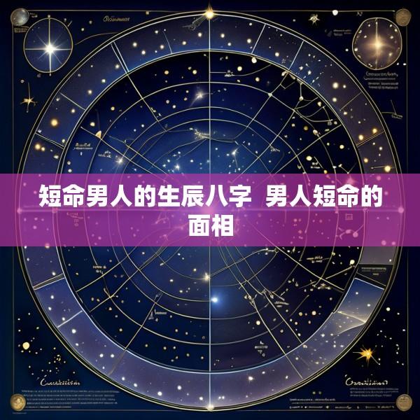 短命男人的生辰八字  男人短命的面相