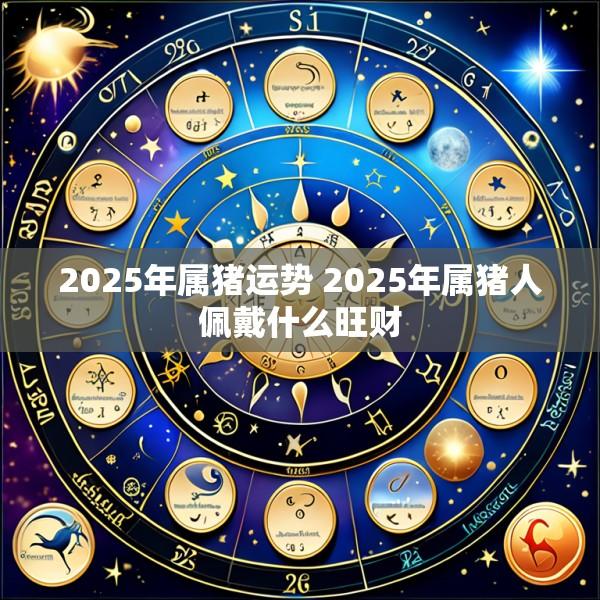 2025年属猪运势 2025年属猪人佩戴什么旺财