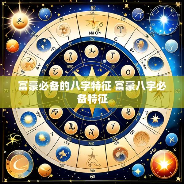 富豪必备的八字特征 富豪八字必备特征