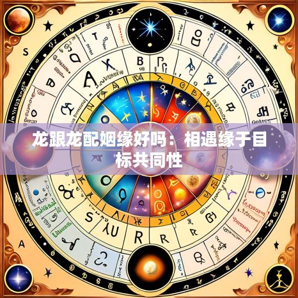 龙跟龙配姻缘好吗：相遇缘于目标共同性